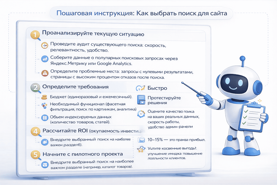 Пошаговая инструкция: Как выбрать поиск для сайта